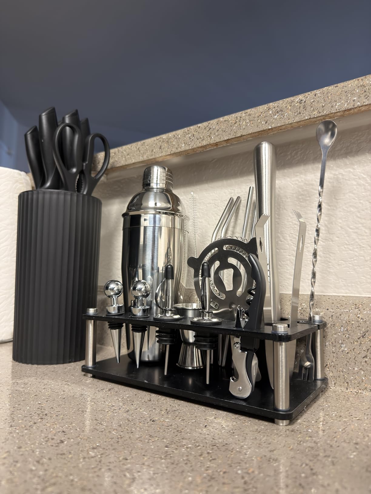 The Ultimate Eight Piece Black Knife Set and Holder